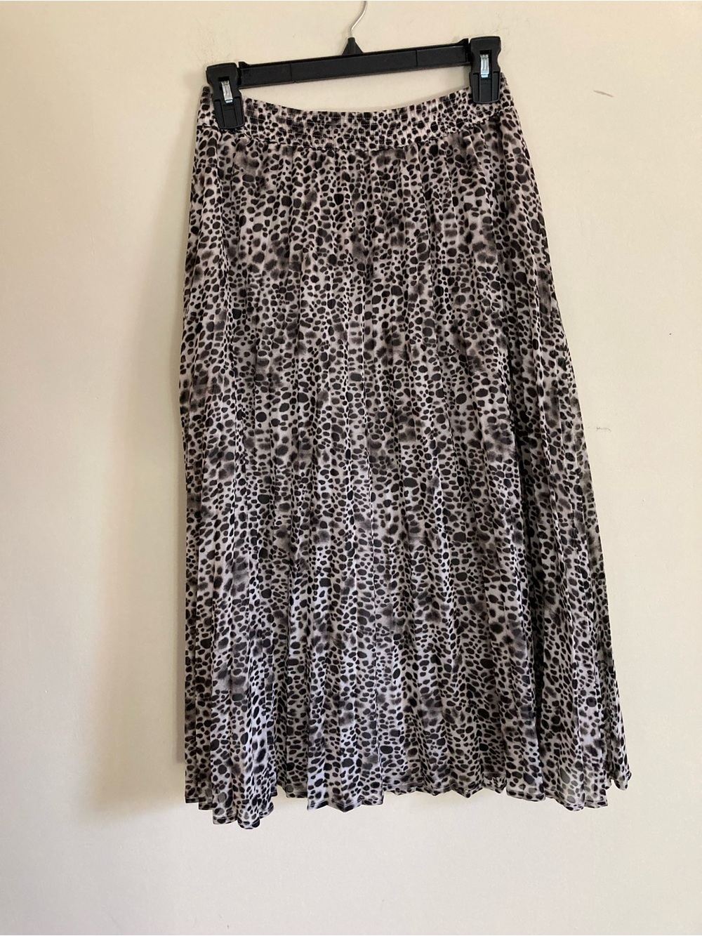 a new day Leopard Print Pleated Midi Skirt